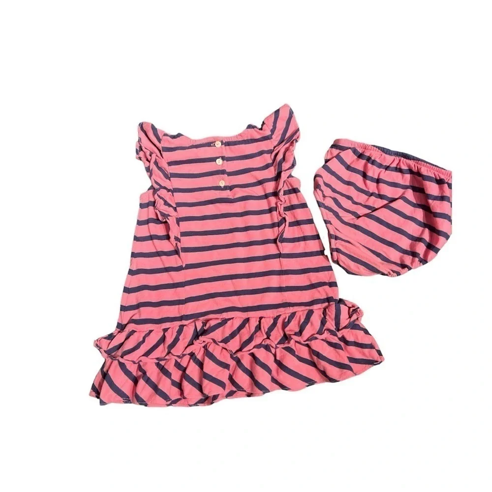Ralph Lauren dress set. Pink and navy. 9 mos